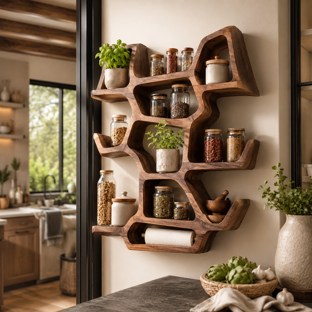 Soren Tall Spice Rack Shelf - Design 005 - product image 09