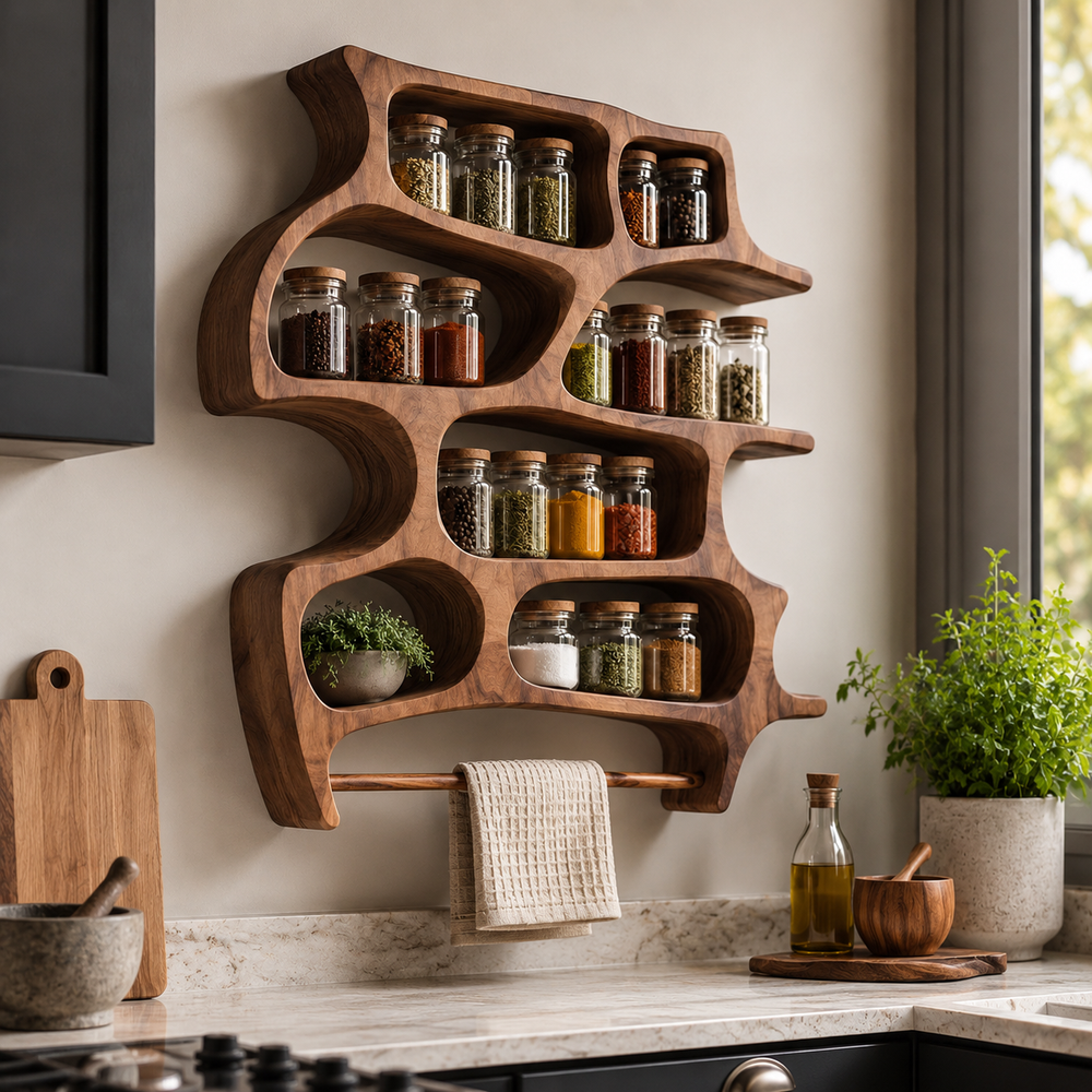 Elara Wall Mounted Spice Rack - Design 006 - product image 07