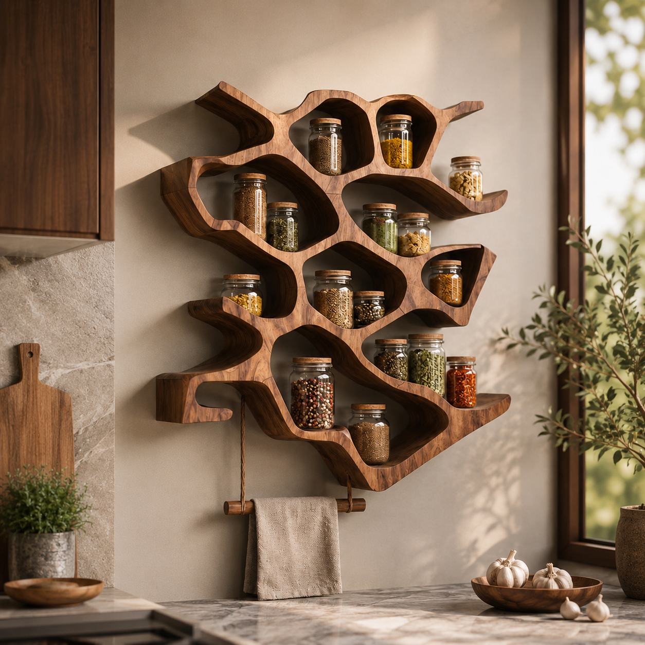 Calder Warm Wood Spice Shelf - Design 008 - product image 02