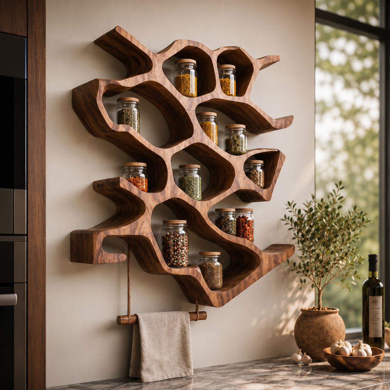 Calder Warm Wood Spice Shelf - Design 008 - product image 03