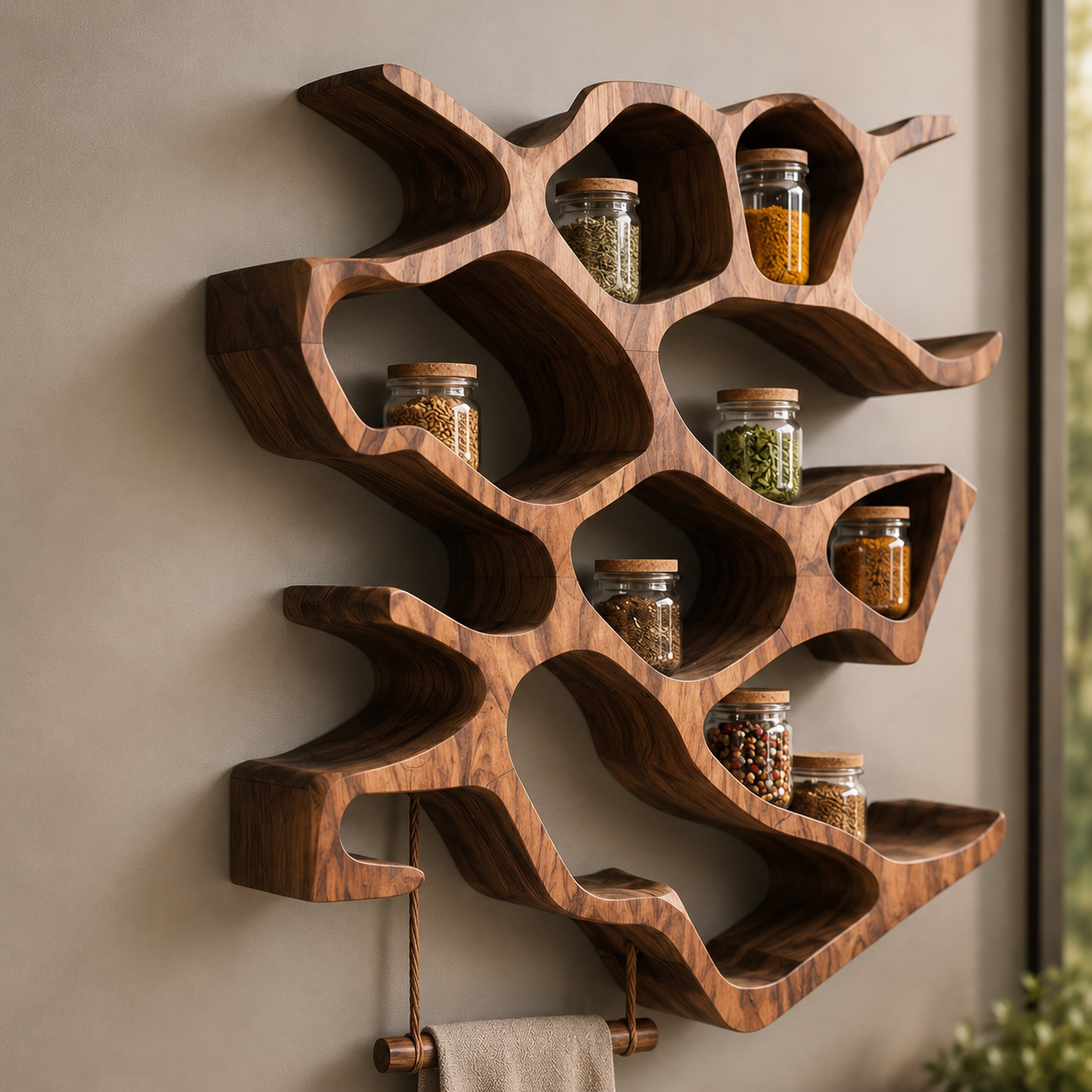 Calder Warm Wood Spice Shelf - Design 008 - product image 06