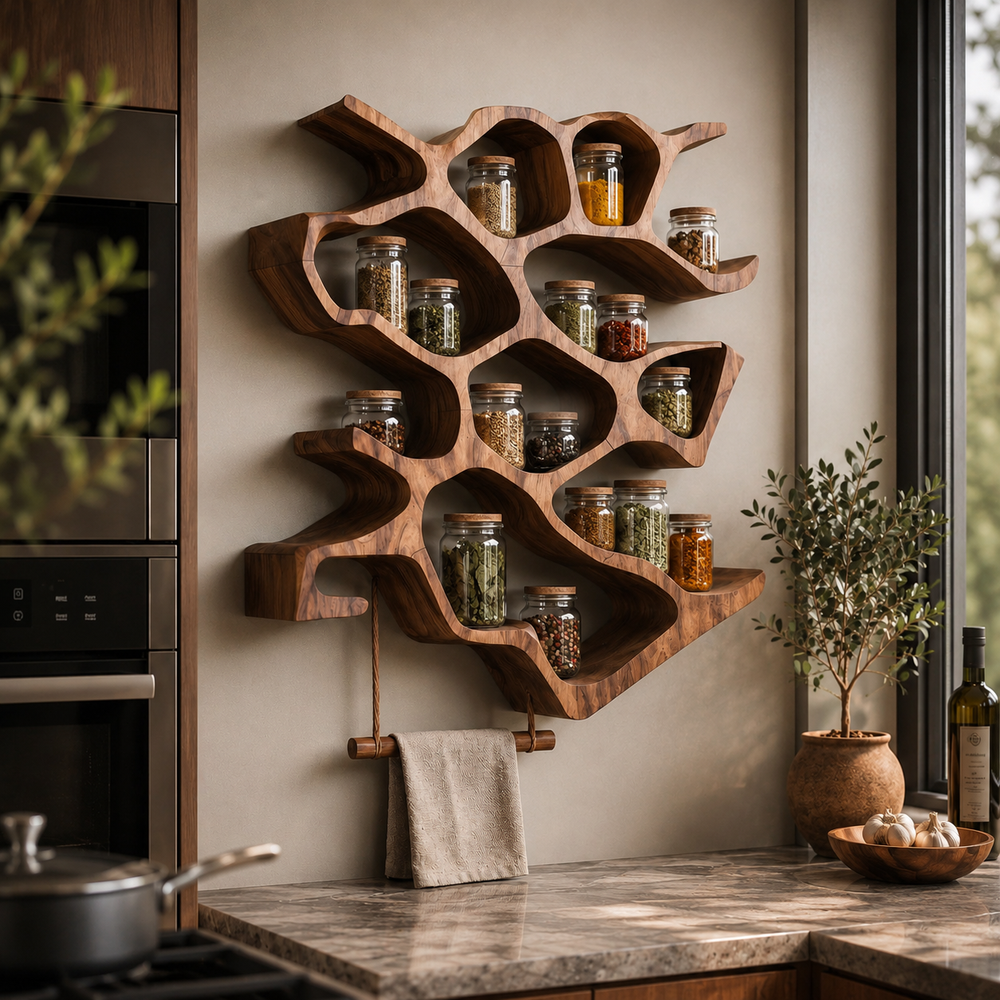 Calder Warm Wood Spice Shelf - Design 008 - product image 07