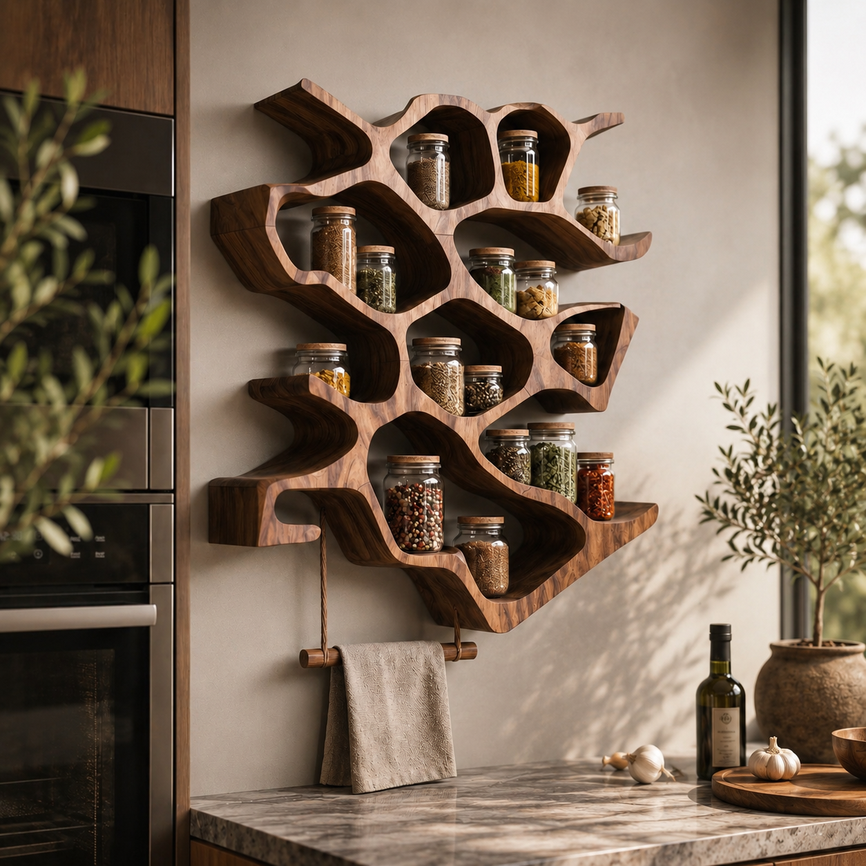 Calder Warm Wood Spice Shelf - Design 008 - product image 09