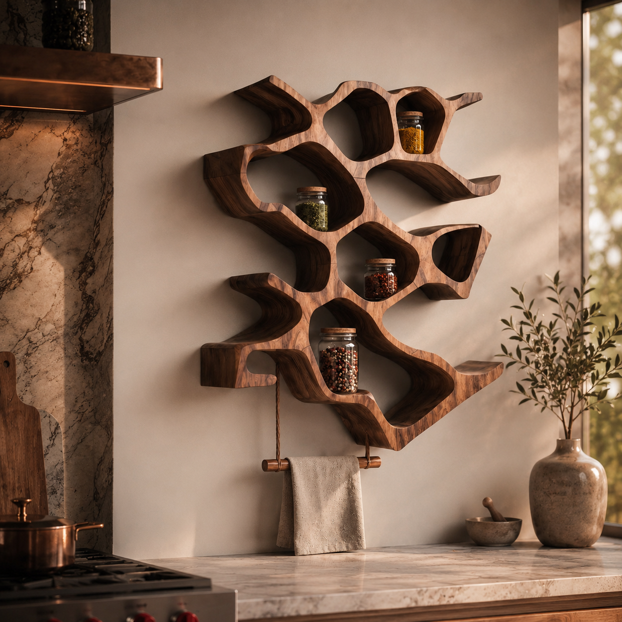 Calder Warm Wood Spice Shelf - Design 008 - product image 11