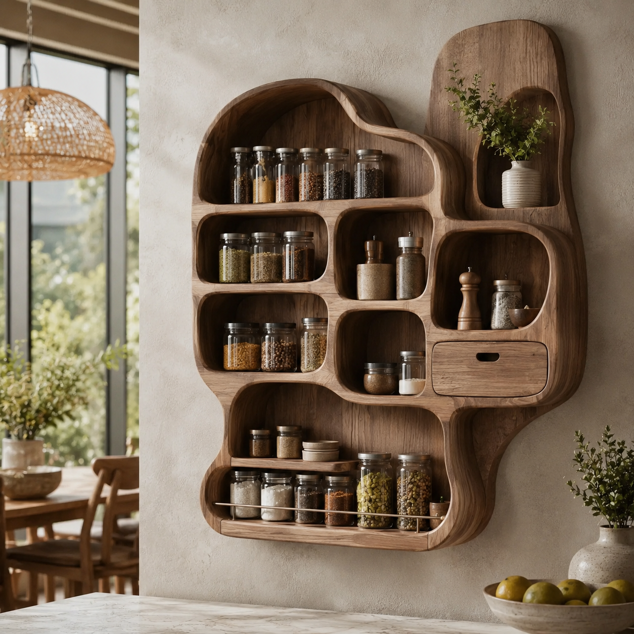 Avery Wall Spice Rack Shelves - Design 009 - main view
