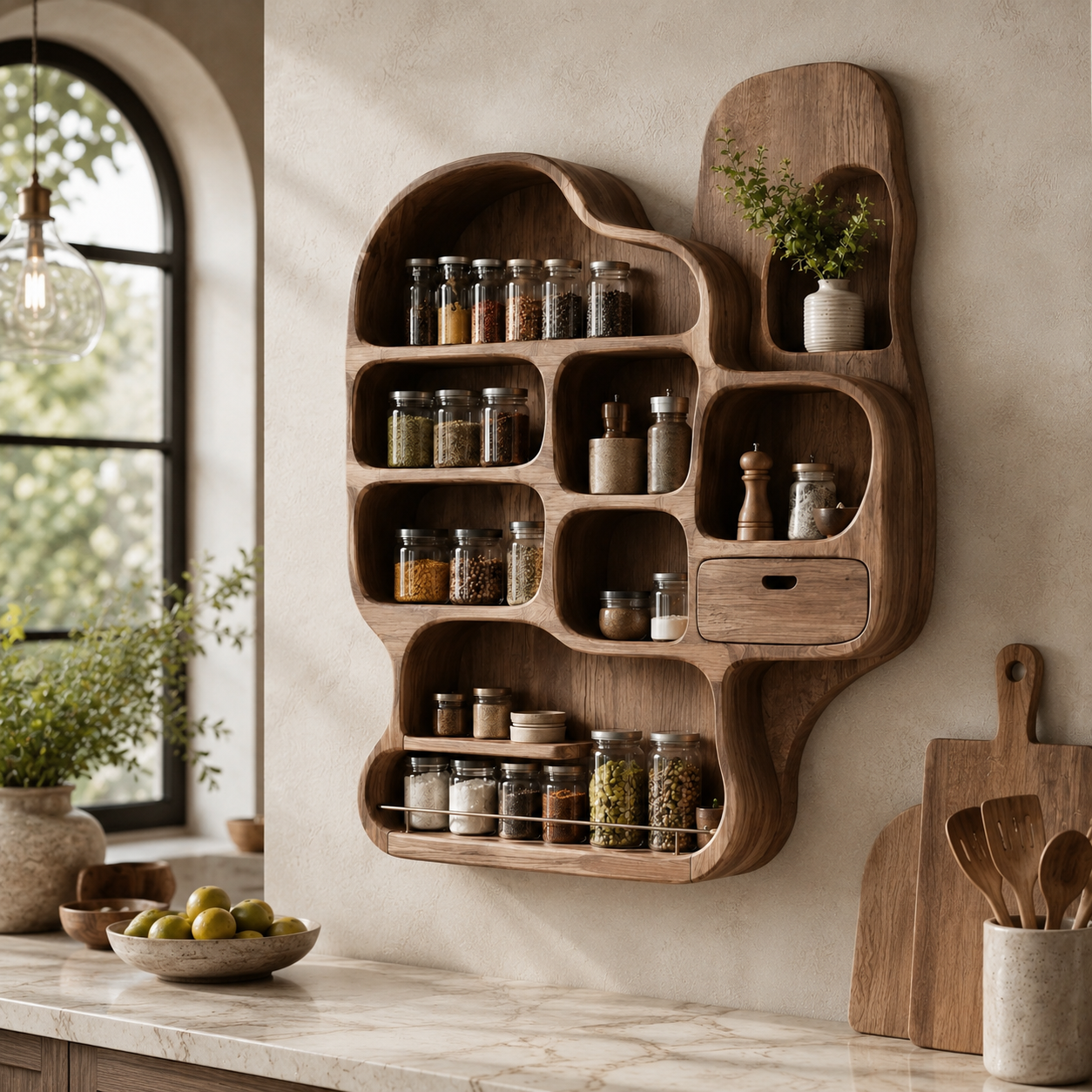 Avery Wall Spice Rack Shelves - Design 009 - product image 02