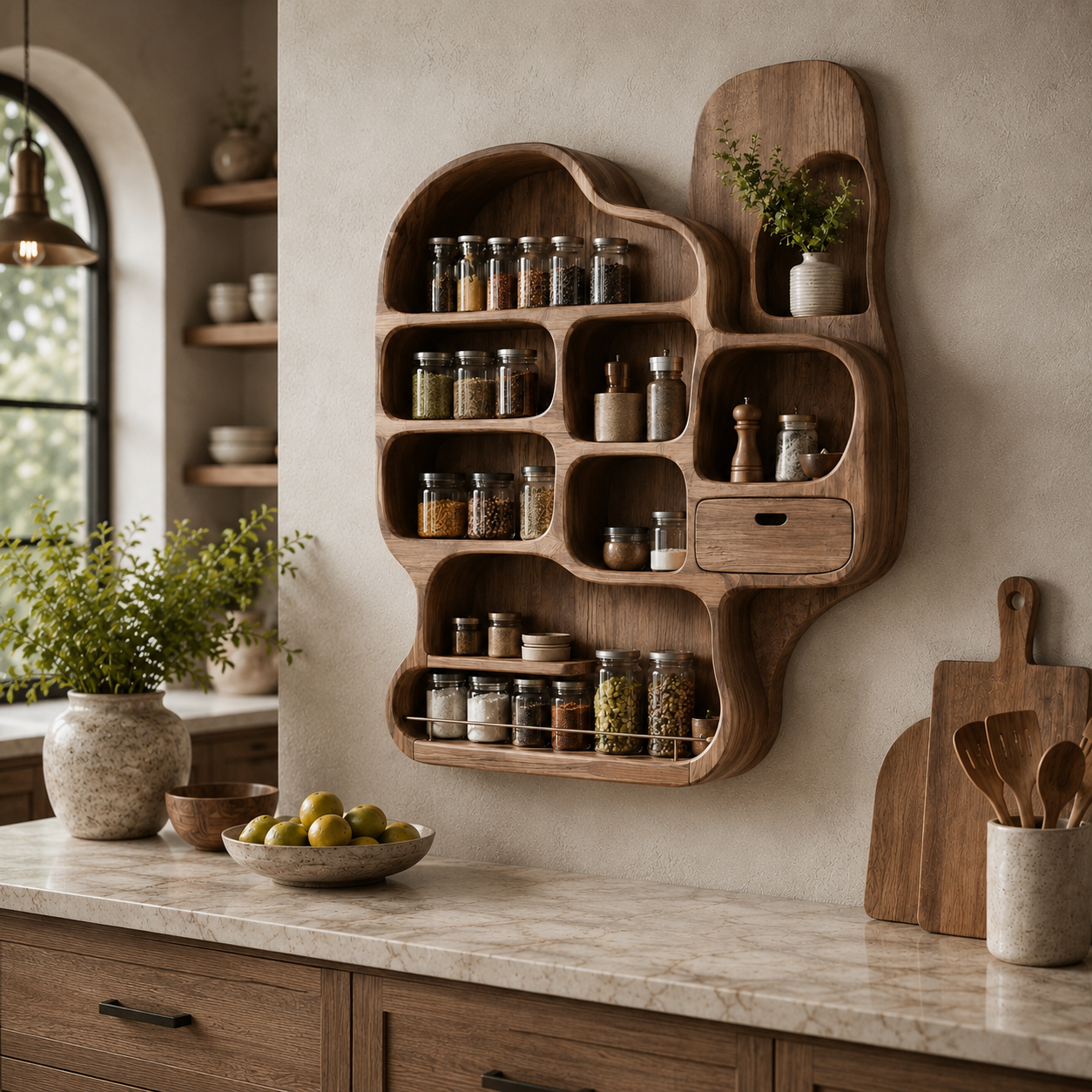 Avery Wall Spice Rack Shelves - Design 009 - product image 04