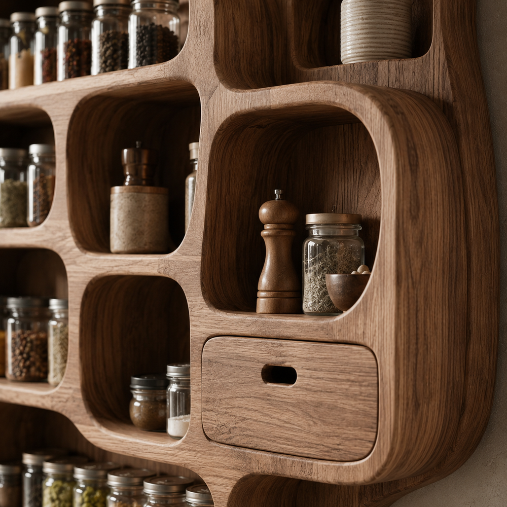 Avery Wall Spice Rack Shelves - Design 009 - product image 05