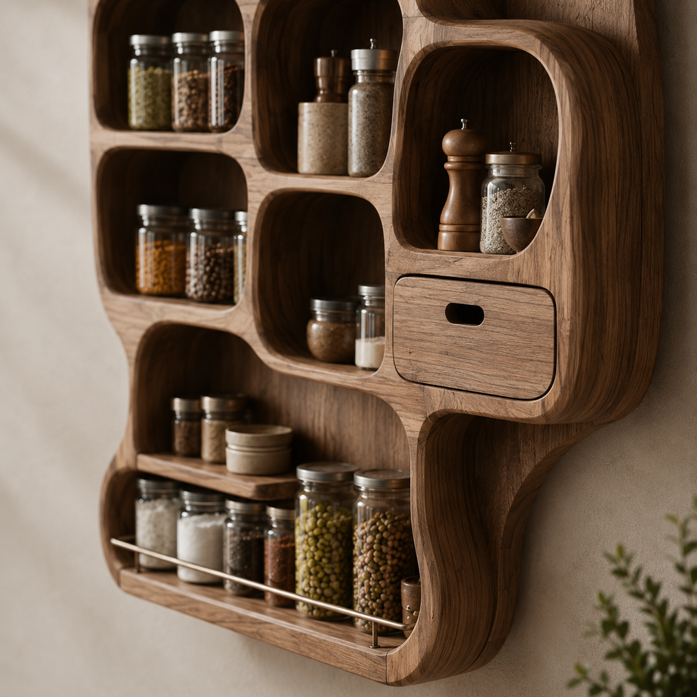 Avery Wall Spice Rack Shelves - Design 009 - product image 06