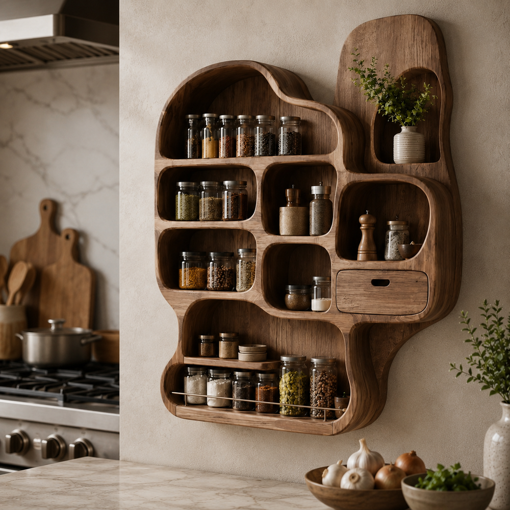 Avery Wall Spice Rack Shelves - Design 009 - product image 07