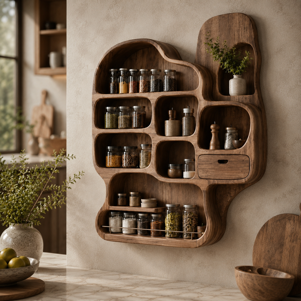 Avery Wall Spice Rack Shelves - Design 009 - product image 11