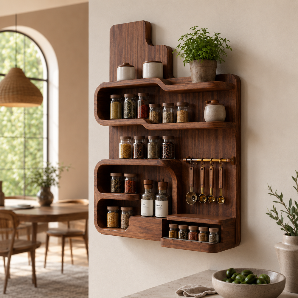 Rowan Solid Wood Spice Rack - Design 010 - product image 02