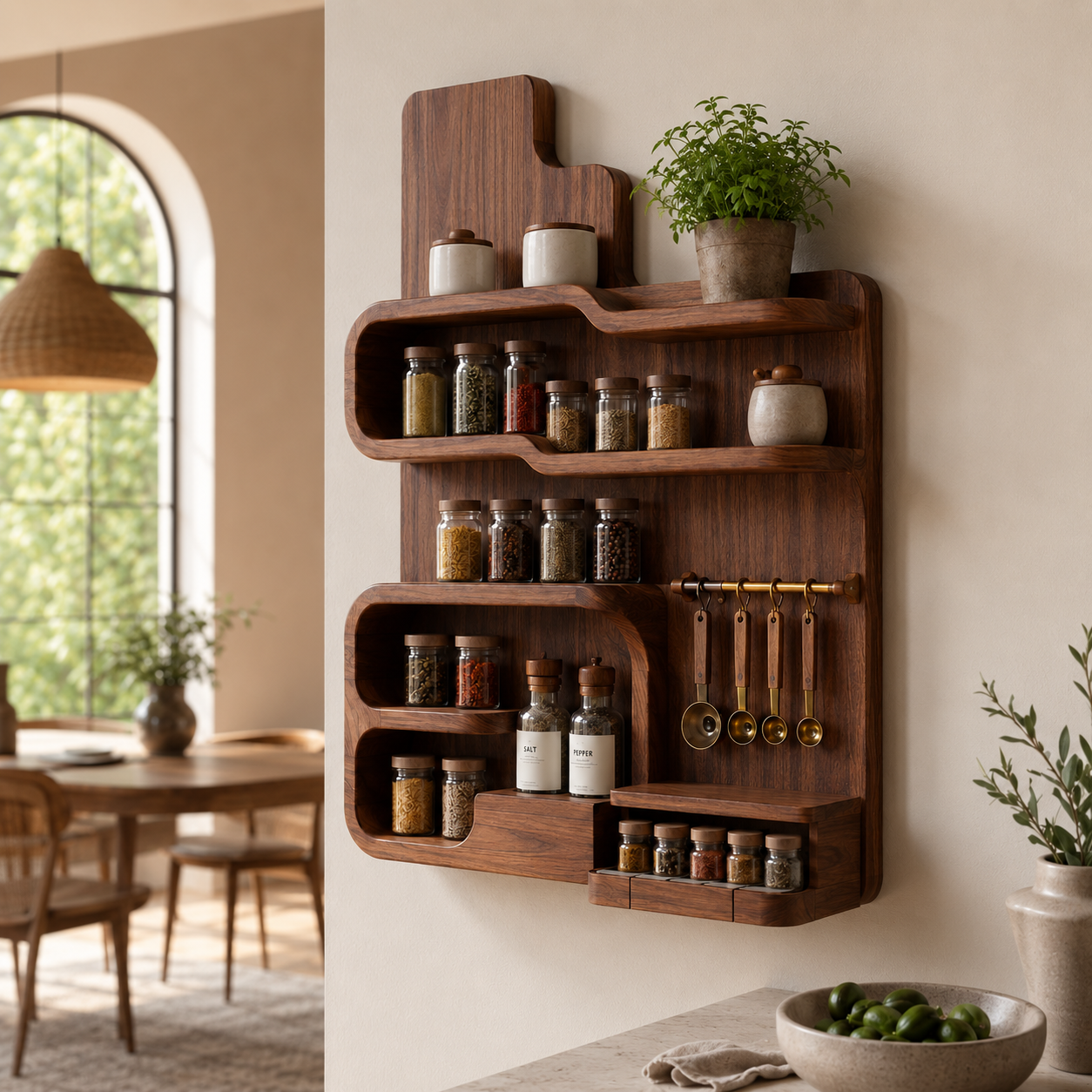 Rowan Solid Wood Spice Rack - Design 010 - product image 02