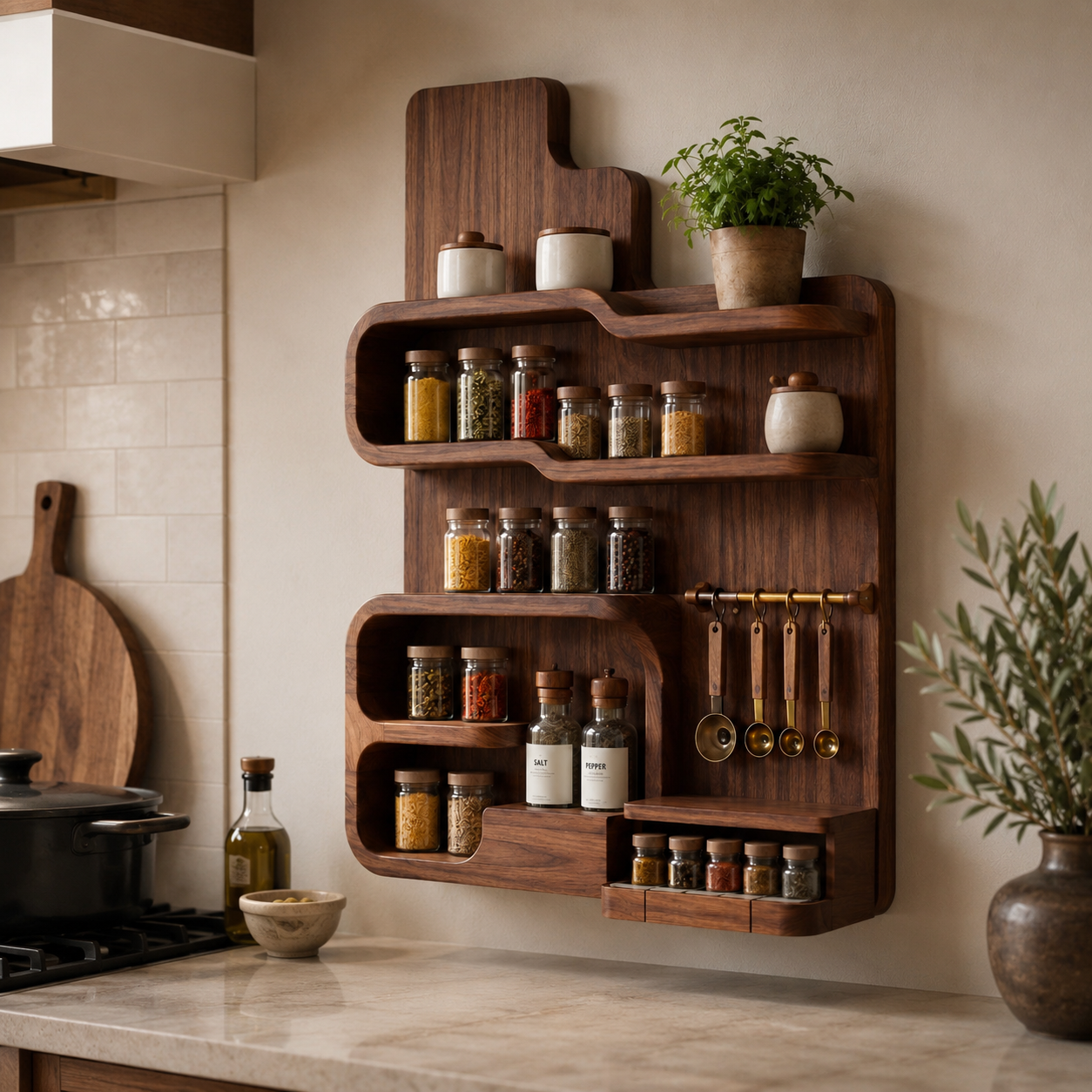 Rowan Solid Wood Spice Rack - Design 010 - product image 06