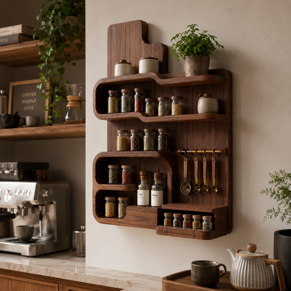 Rowan Solid Wood Spice Rack - Design 010 - product image 09