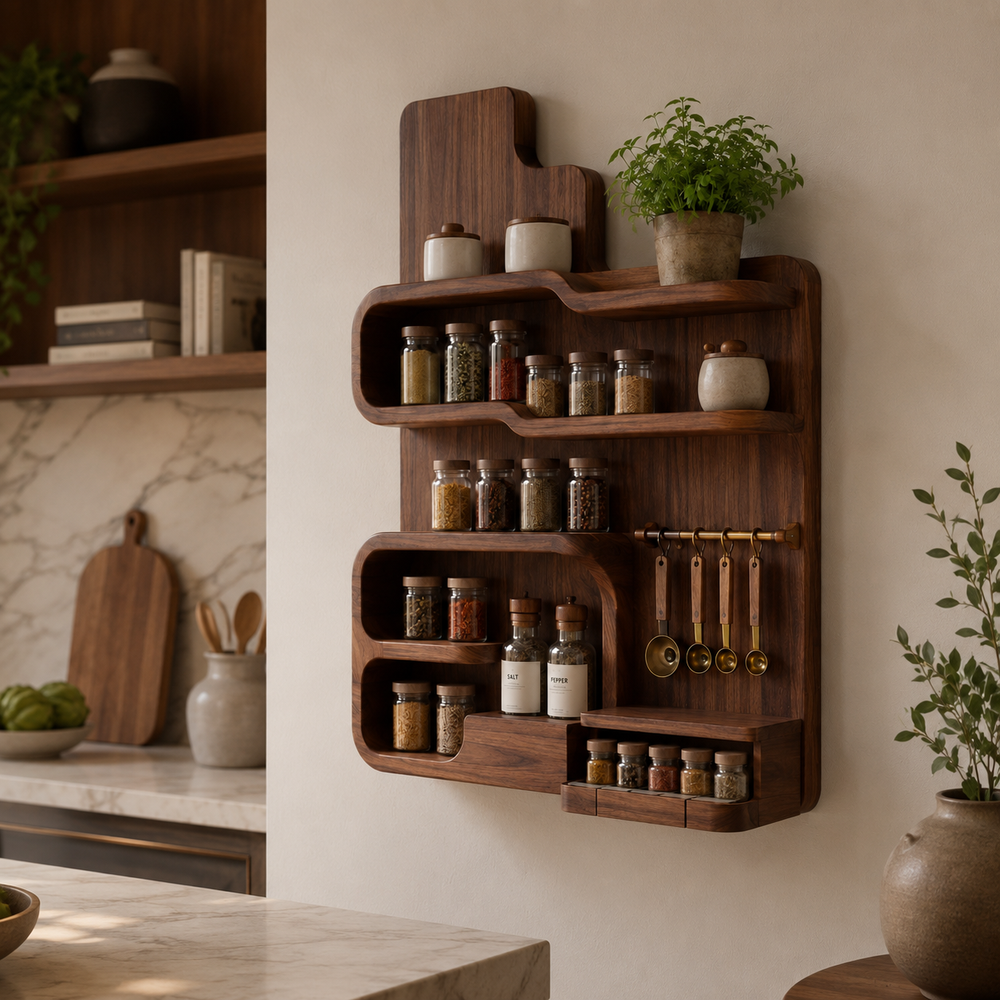 Rowan Solid Wood Spice Rack - Design 010 - product image 10