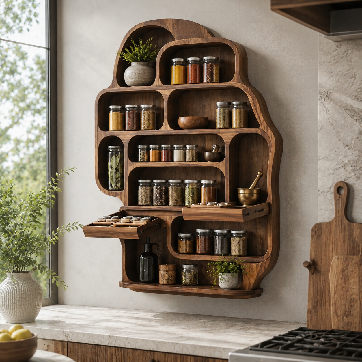 Isla Kitchen Spice Rack Shelves - Design 012 - product image 02