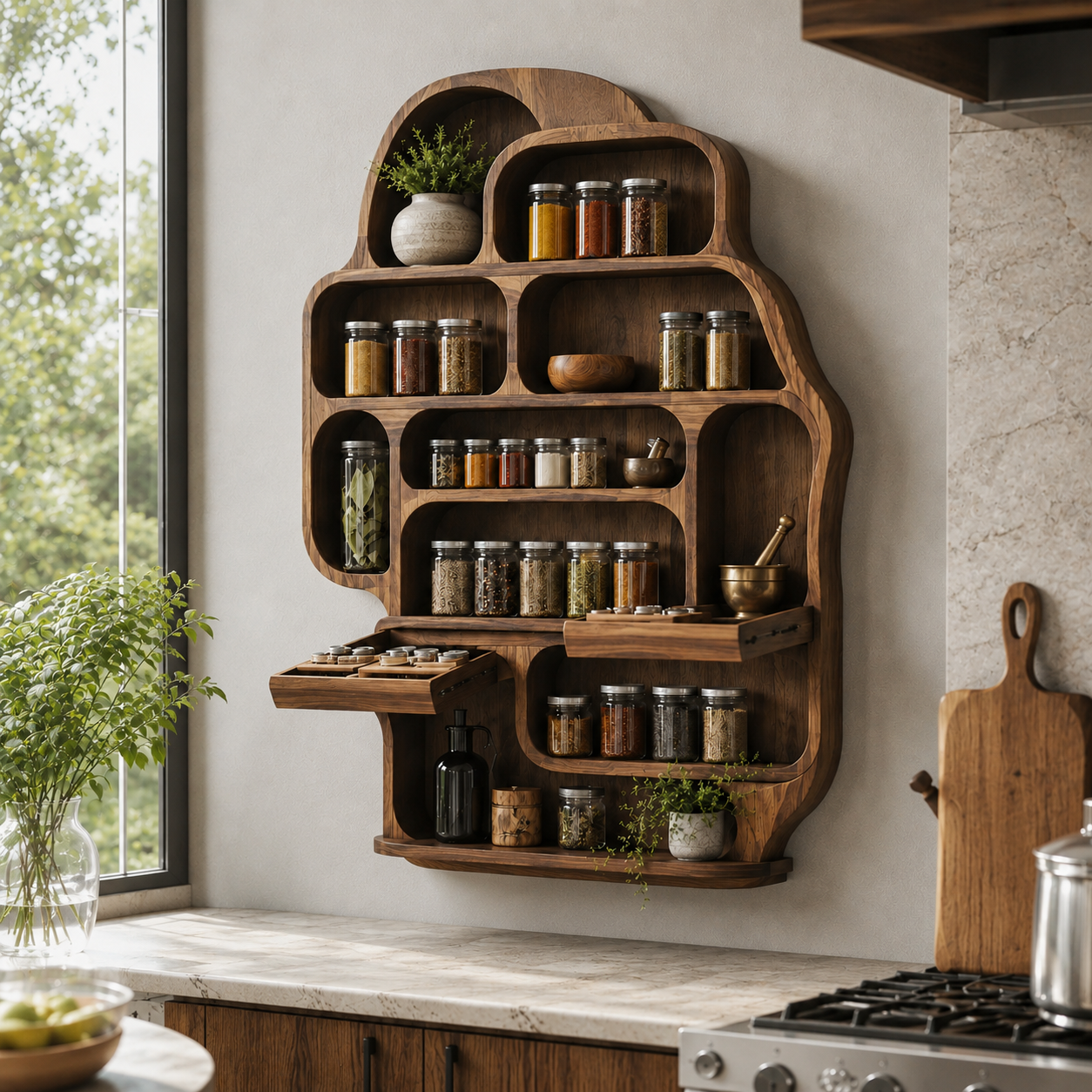 Isla Kitchen Spice Rack Shelves - Design 012 - product image 04