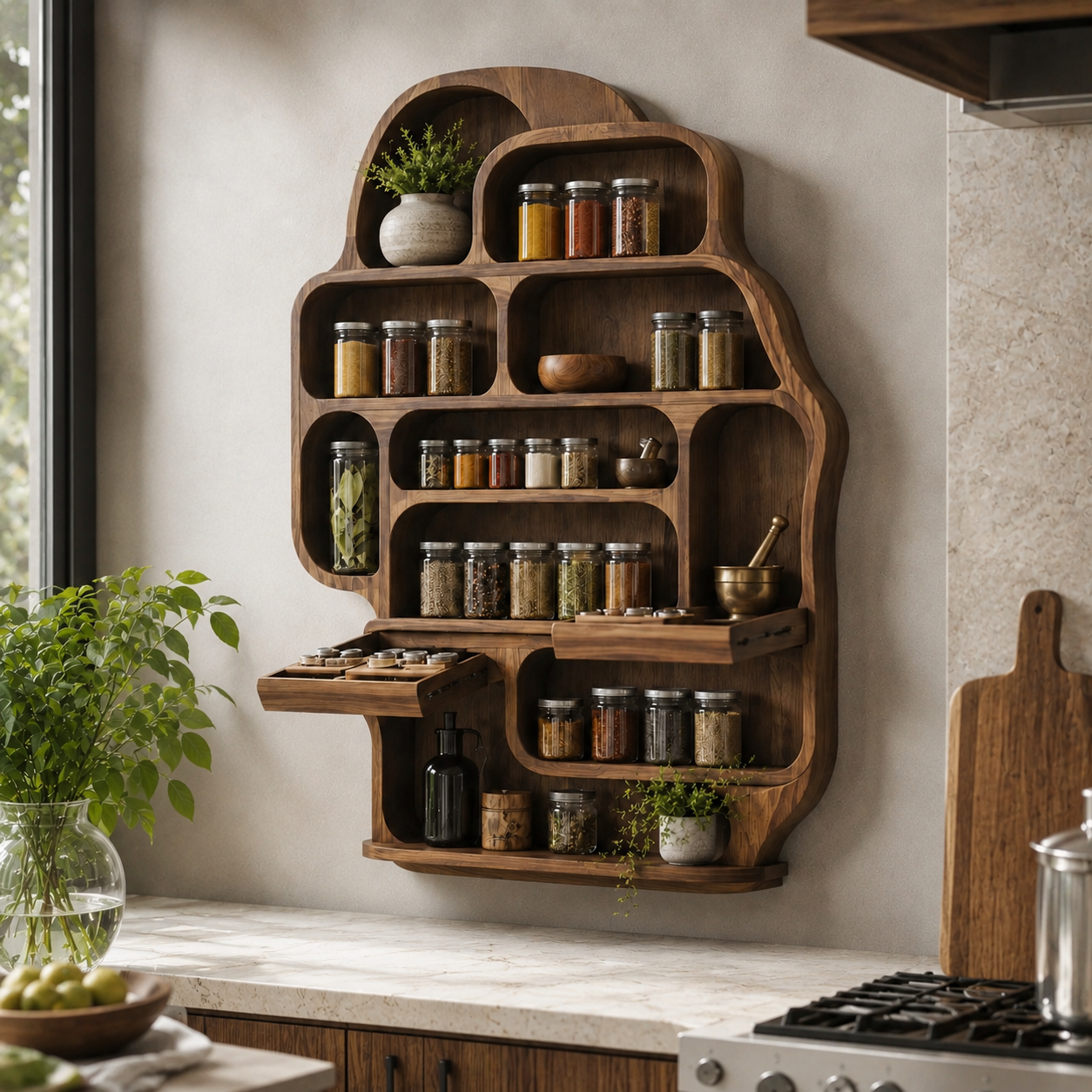 Isla Kitchen Spice Rack Shelves - Design 012 - product image 07