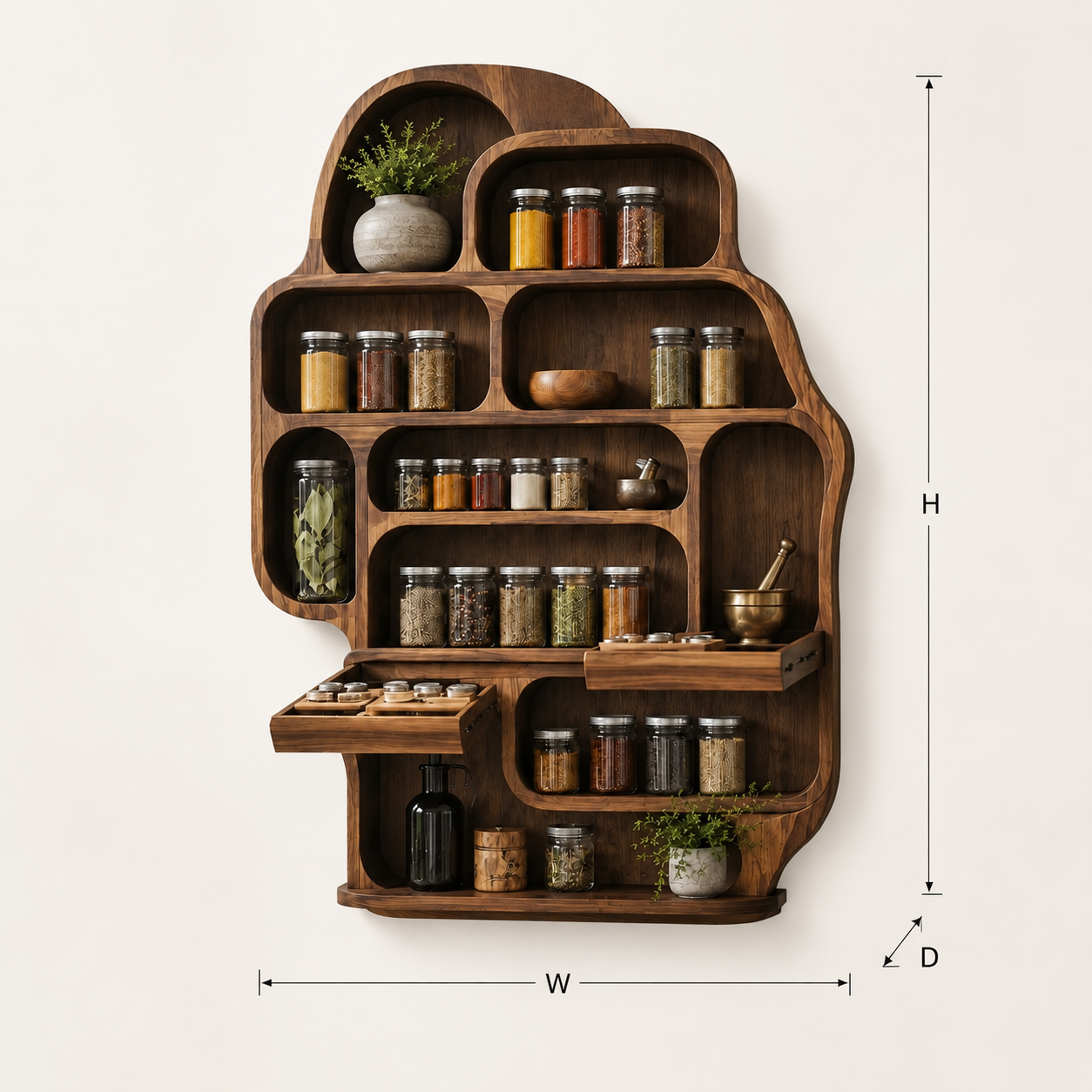 Isla Kitchen Spice Rack Shelves - Design 012 - product image 08