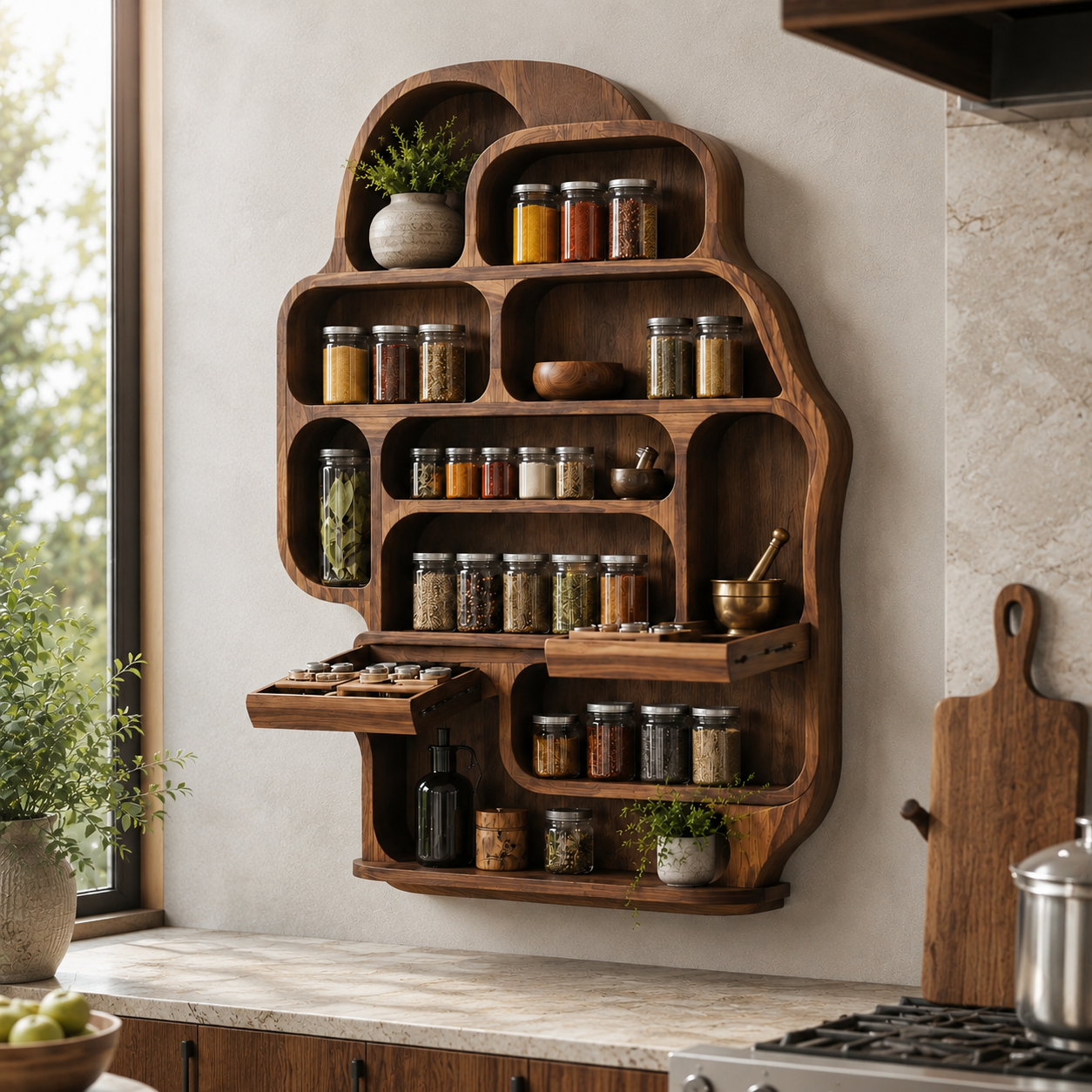 Isla Kitchen Spice Rack Shelves - Design 012 - product image 09