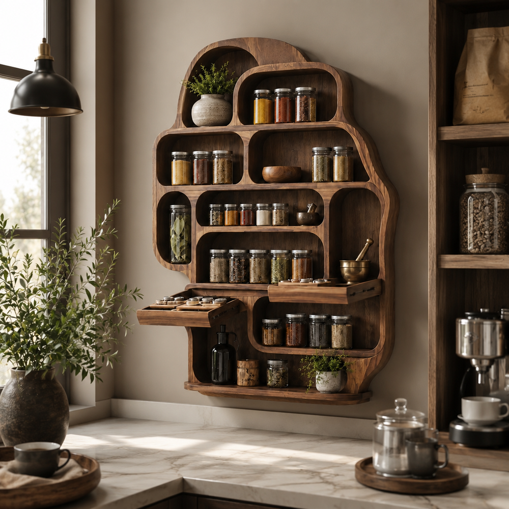 Isla Kitchen Spice Rack Shelves - Design 012 - product image 10
