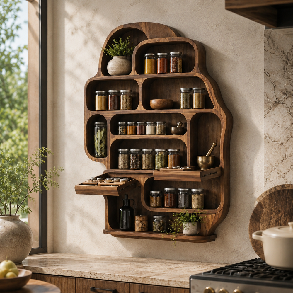 Isla Kitchen Spice Rack Shelves - Design 012 - product image 11