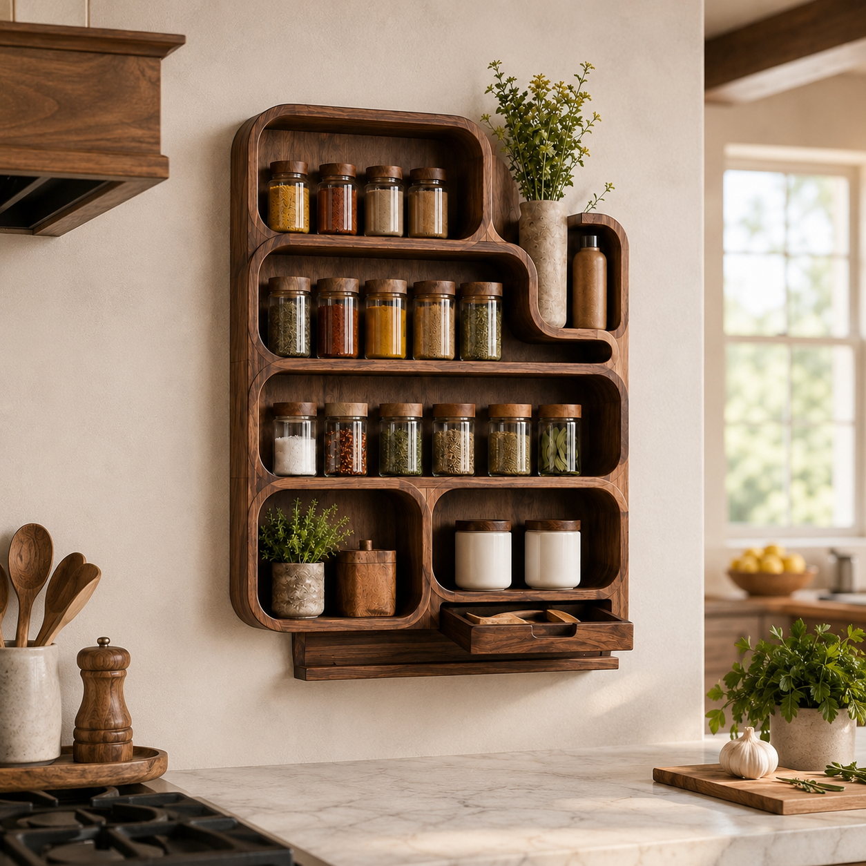 Soren Tall Spice Rack Shelf - Design 013 - product image 05