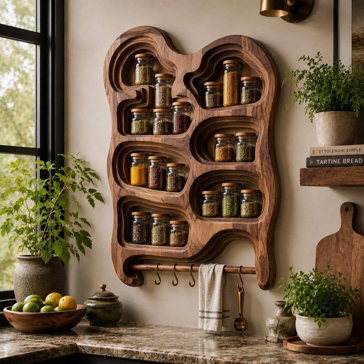Elara Wall Mounted Spice Rack - Design 014 - main view