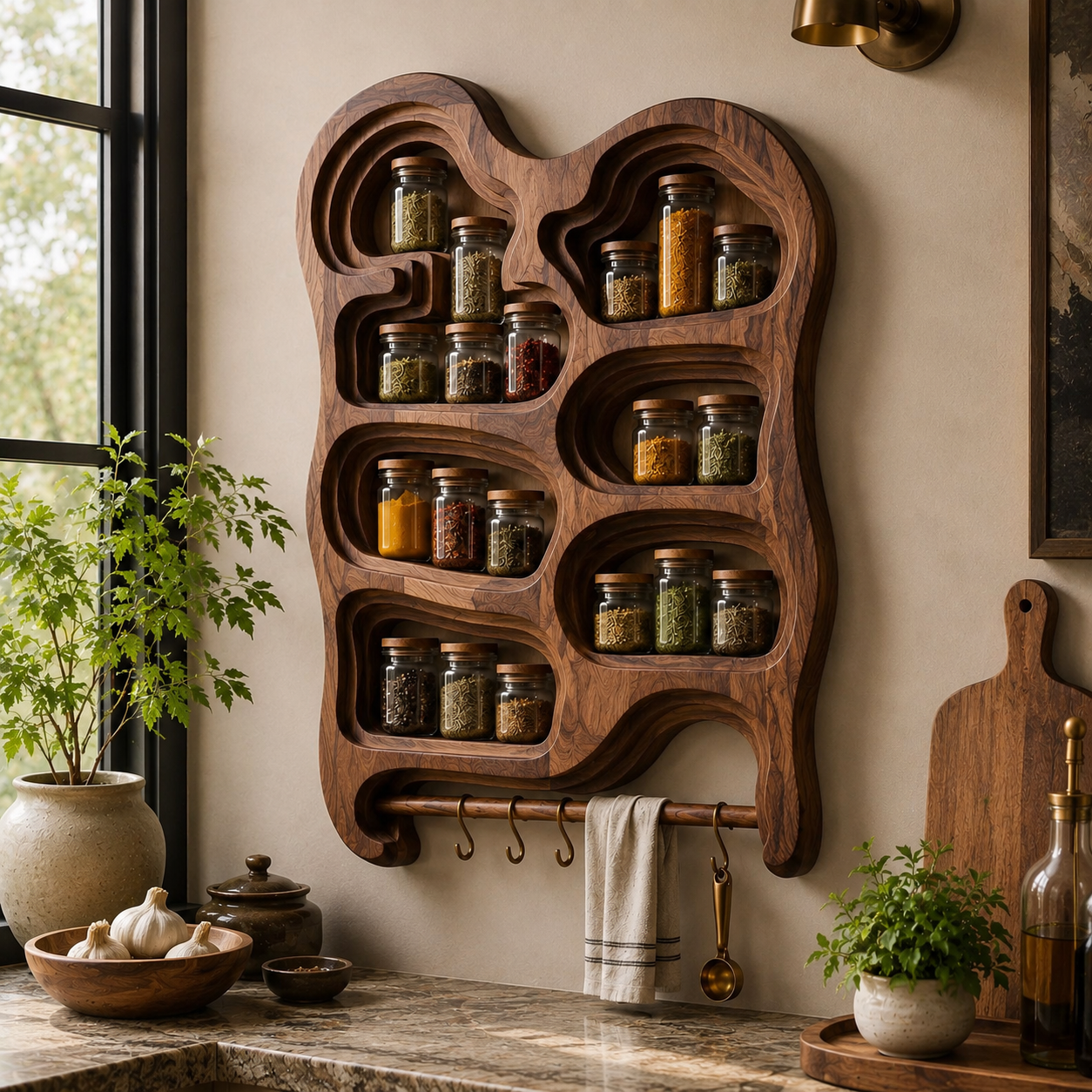 Elara Wall Mounted Spice Rack - Design 014 - product image 02