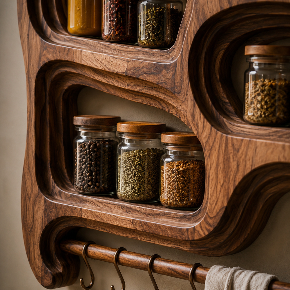 Elara Wall Mounted Spice Rack - Design 014 - product image 05