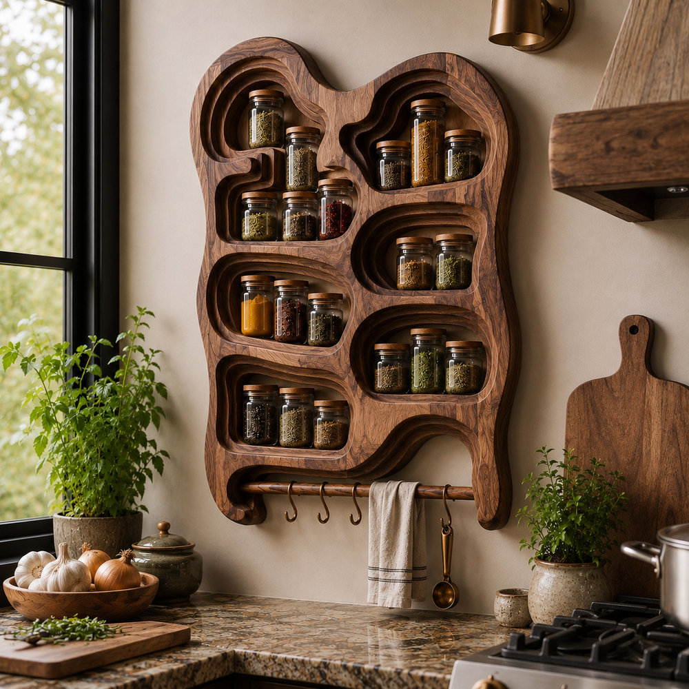 Elara Wall Mounted Spice Rack - Design 014 - product image 07