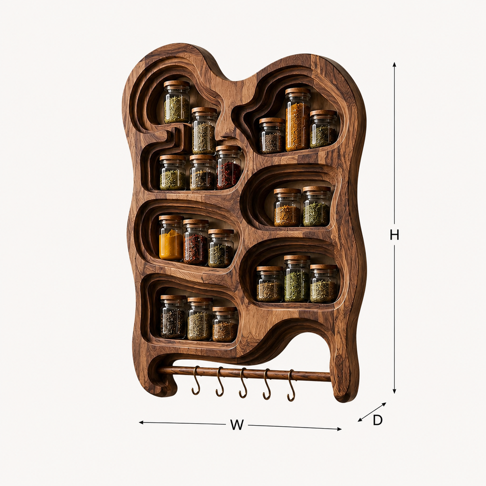 Elara Wall Mounted Spice Rack - Design 014 - product image 08