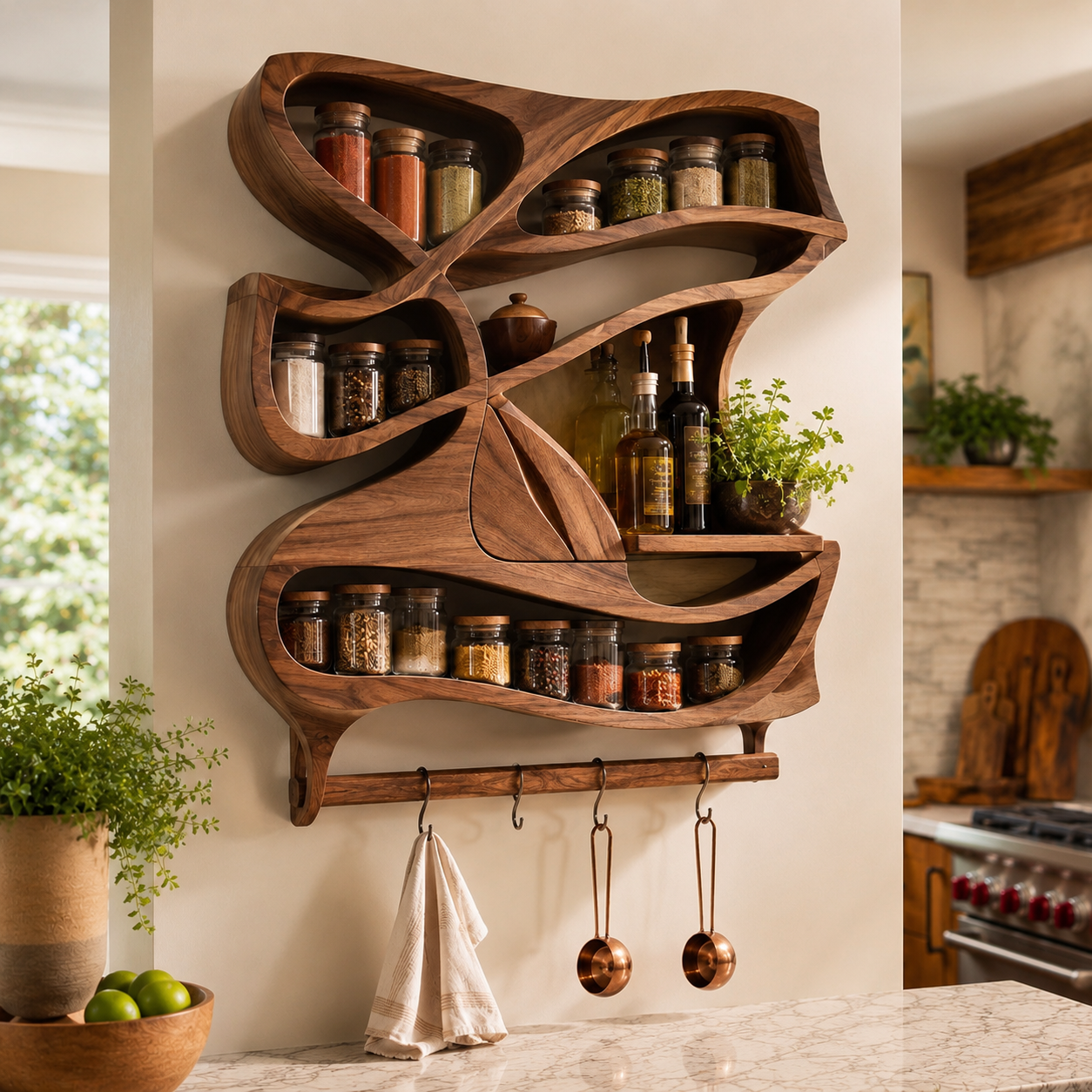 Calder Warm Wood Spice Shelf - Design 016 - product image 03