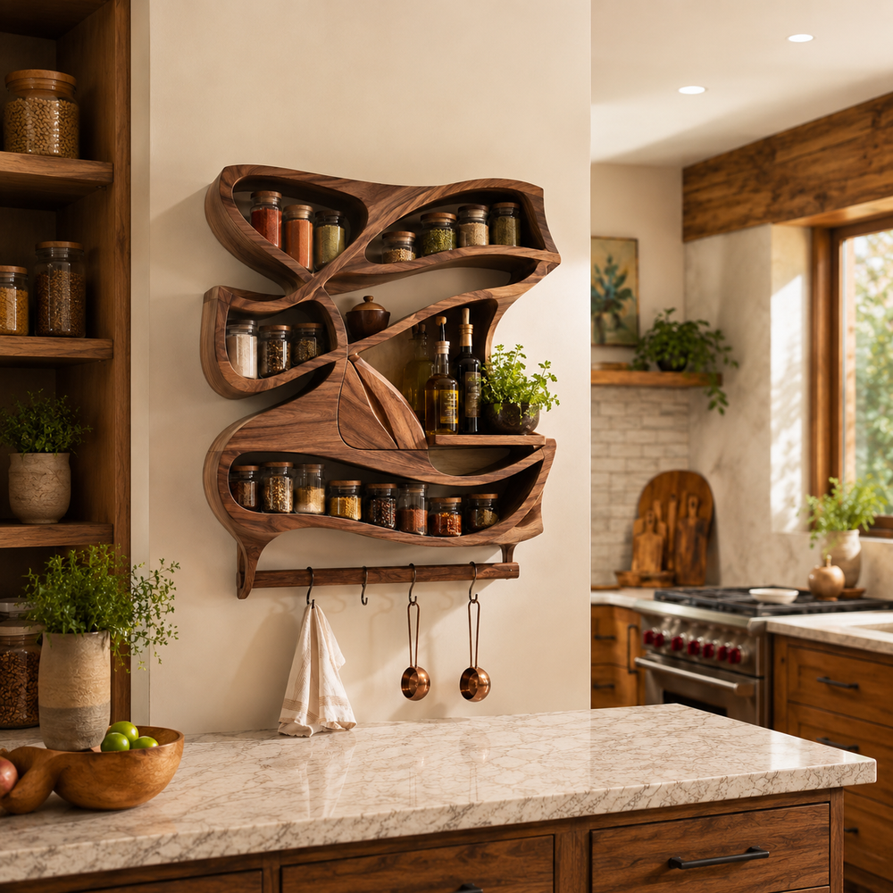 Calder Warm Wood Spice Shelf - Design 016 - product image 04