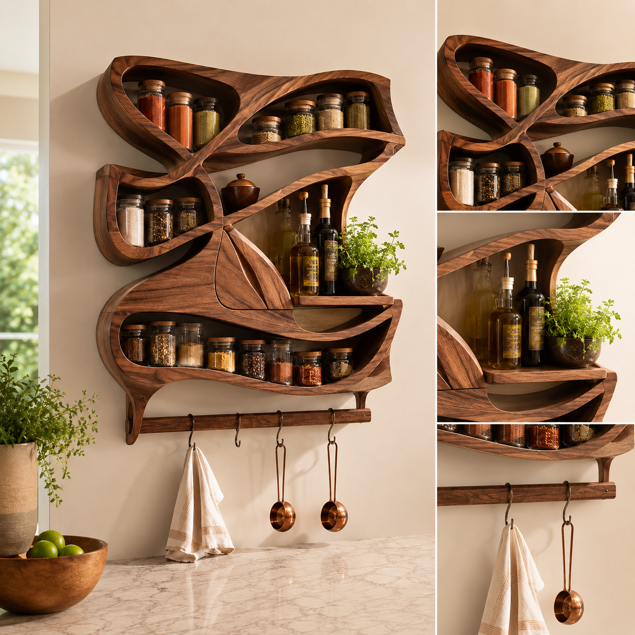 Calder Warm Wood Spice Shelf - Design 016 - product image 09