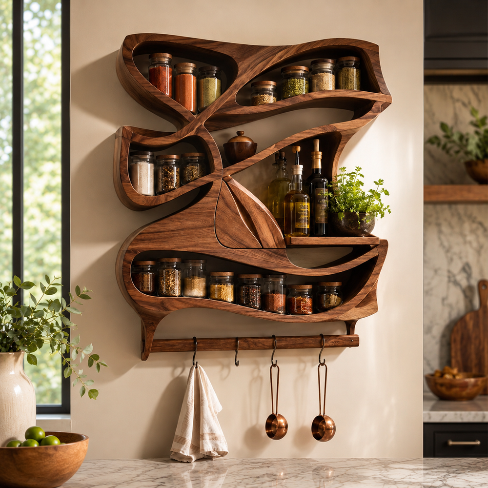 Calder Warm Wood Spice Shelf - Design 016 - product image 10