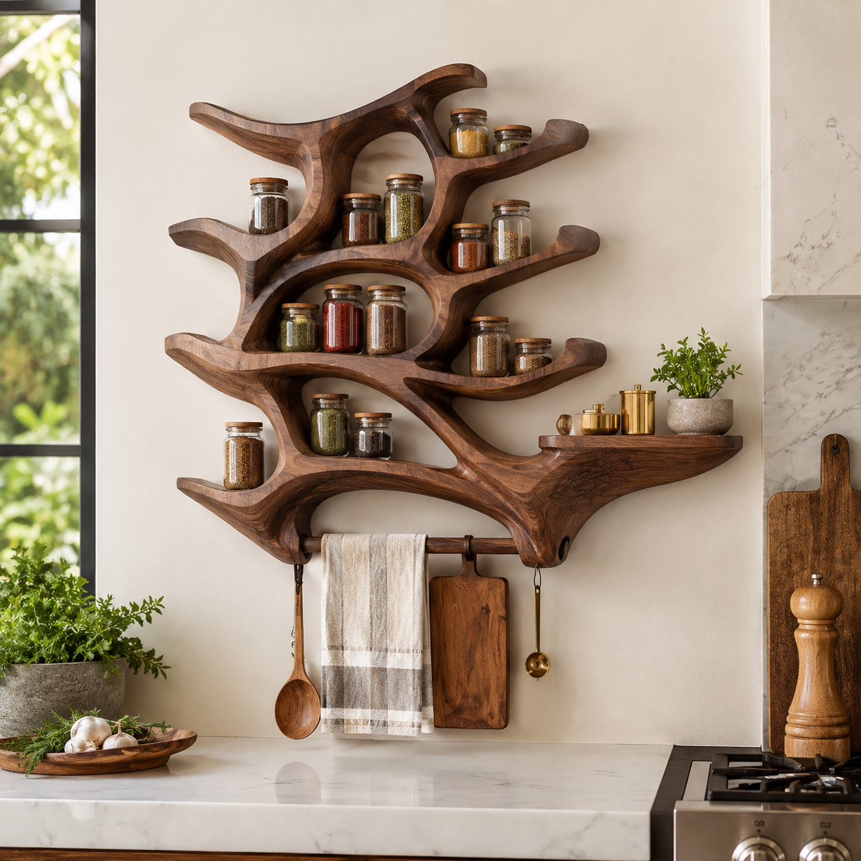 Avery Wall Spice Rack Shelves - Design 017 - main view