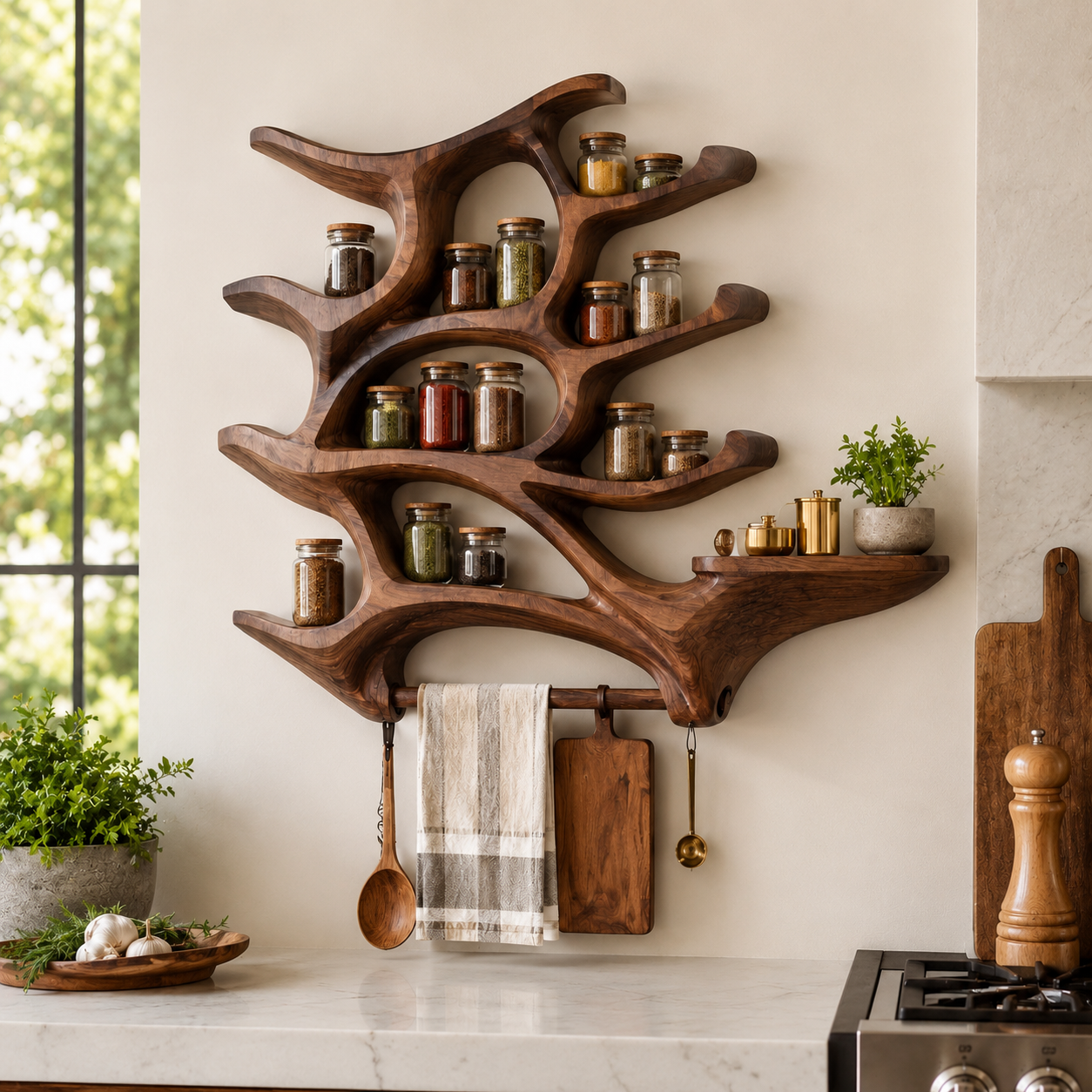 Rowan Solid Wood Spice Rack - Design 018 - product image 02