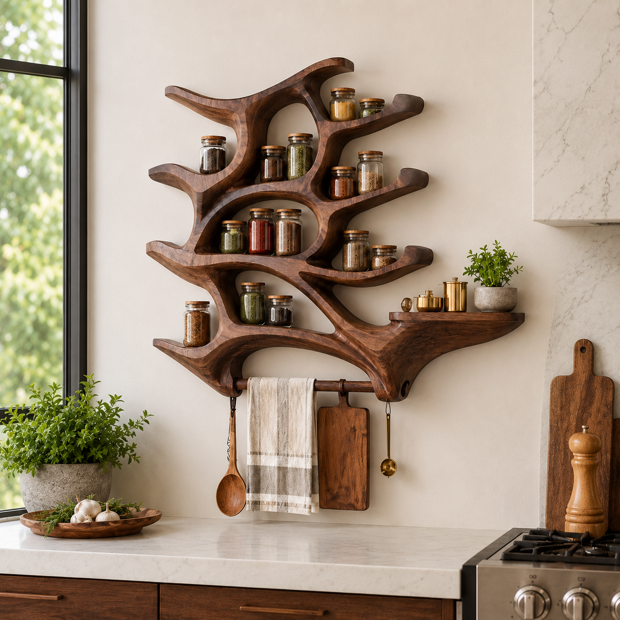Rowan Solid Wood Spice Rack - Design 018 - product image 03