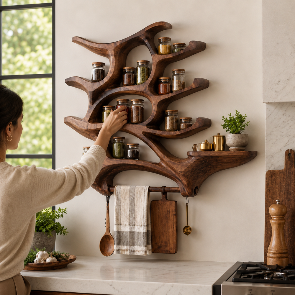 Rowan Solid Wood Spice Rack - Design 018 - product image 07