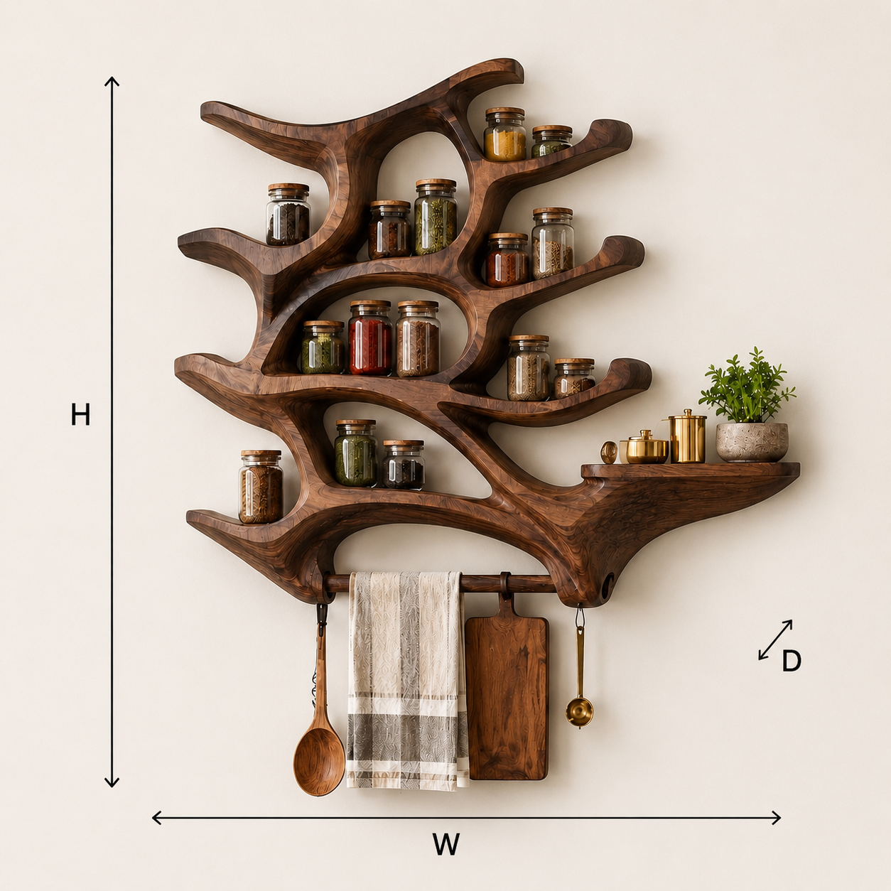 Rowan Solid Wood Spice Rack - Design 018 - product image 08