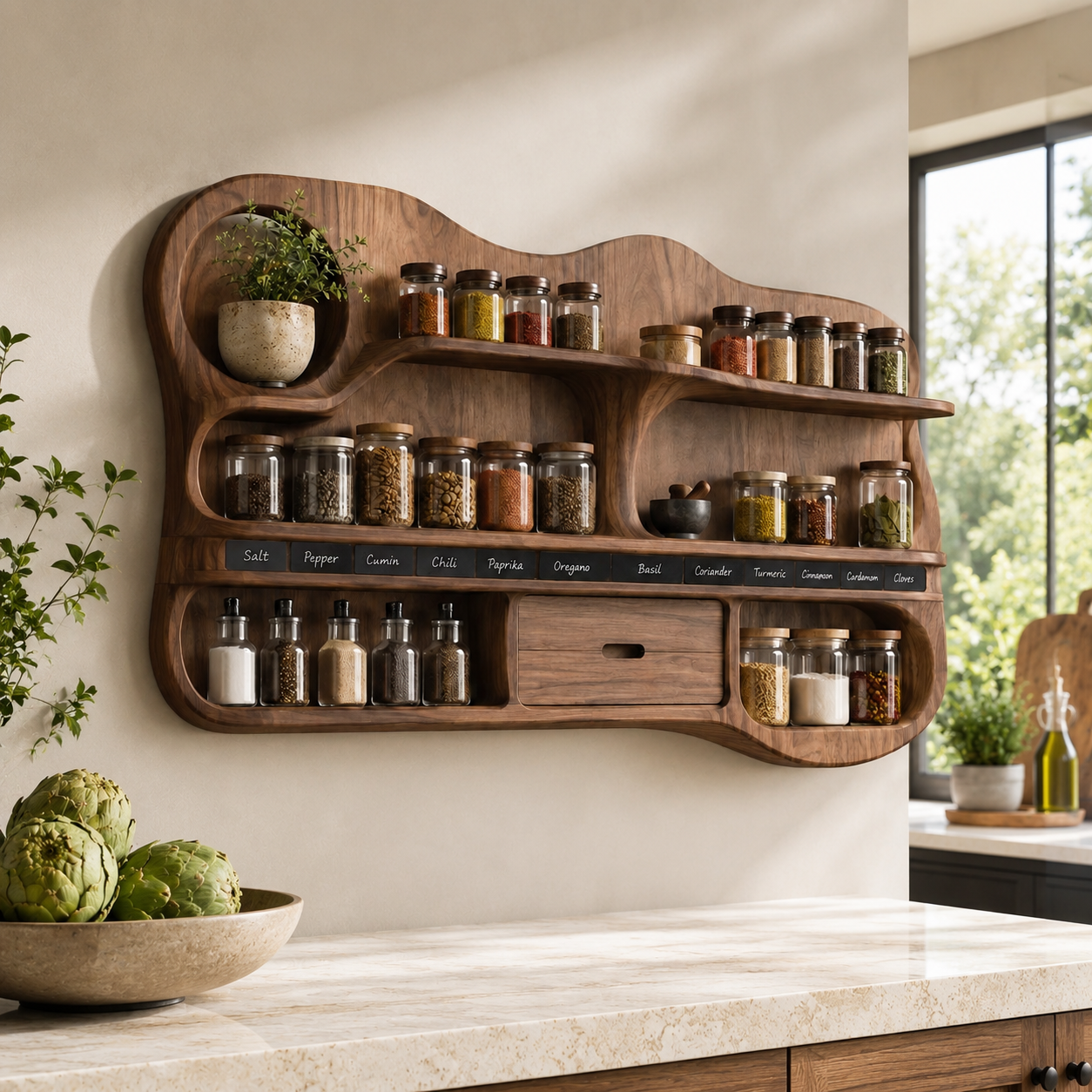 Isla Kitchen Spice Rack Shelves - Design 020 - product image 02
