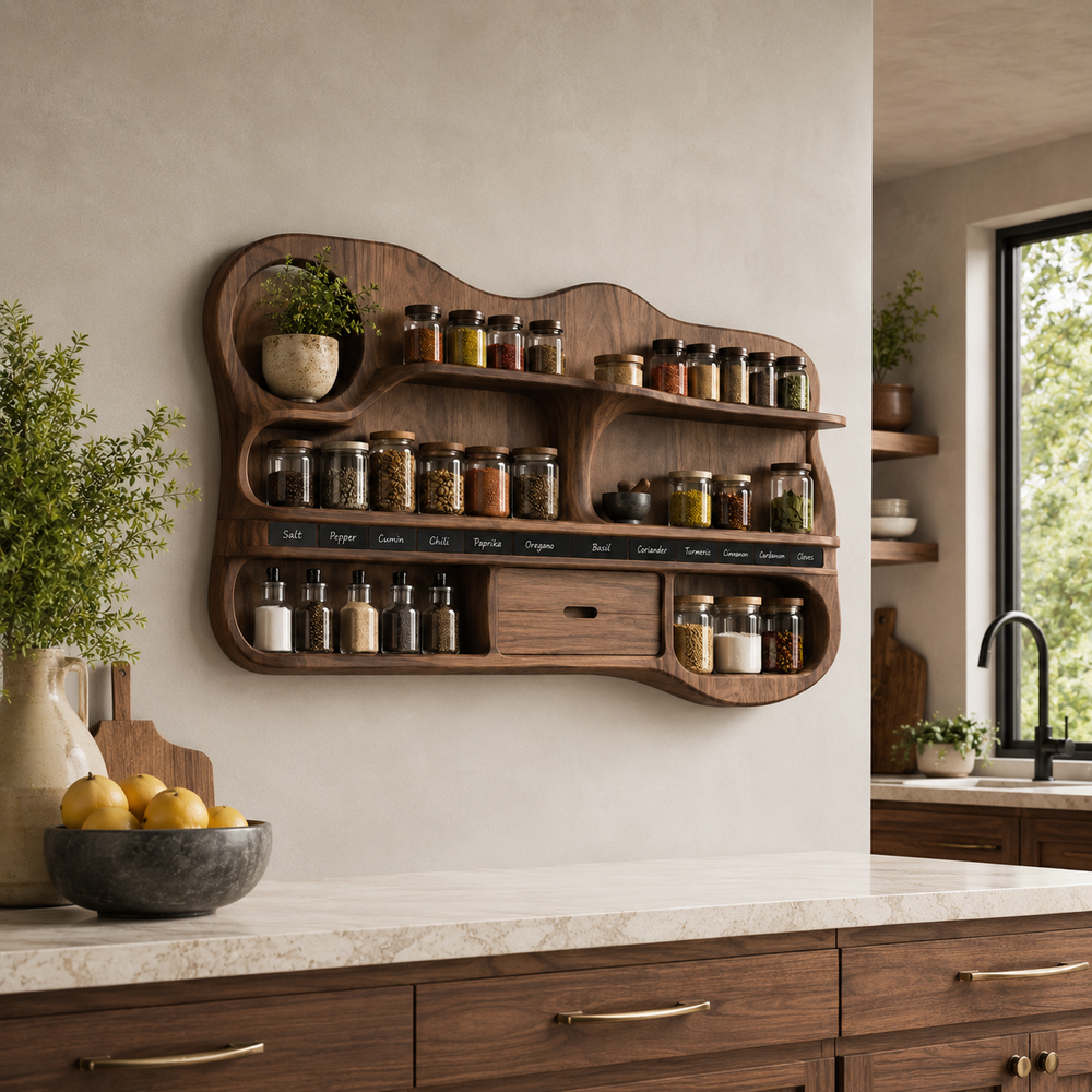 Isla Kitchen Spice Rack Shelves - Design 020 - product image 04