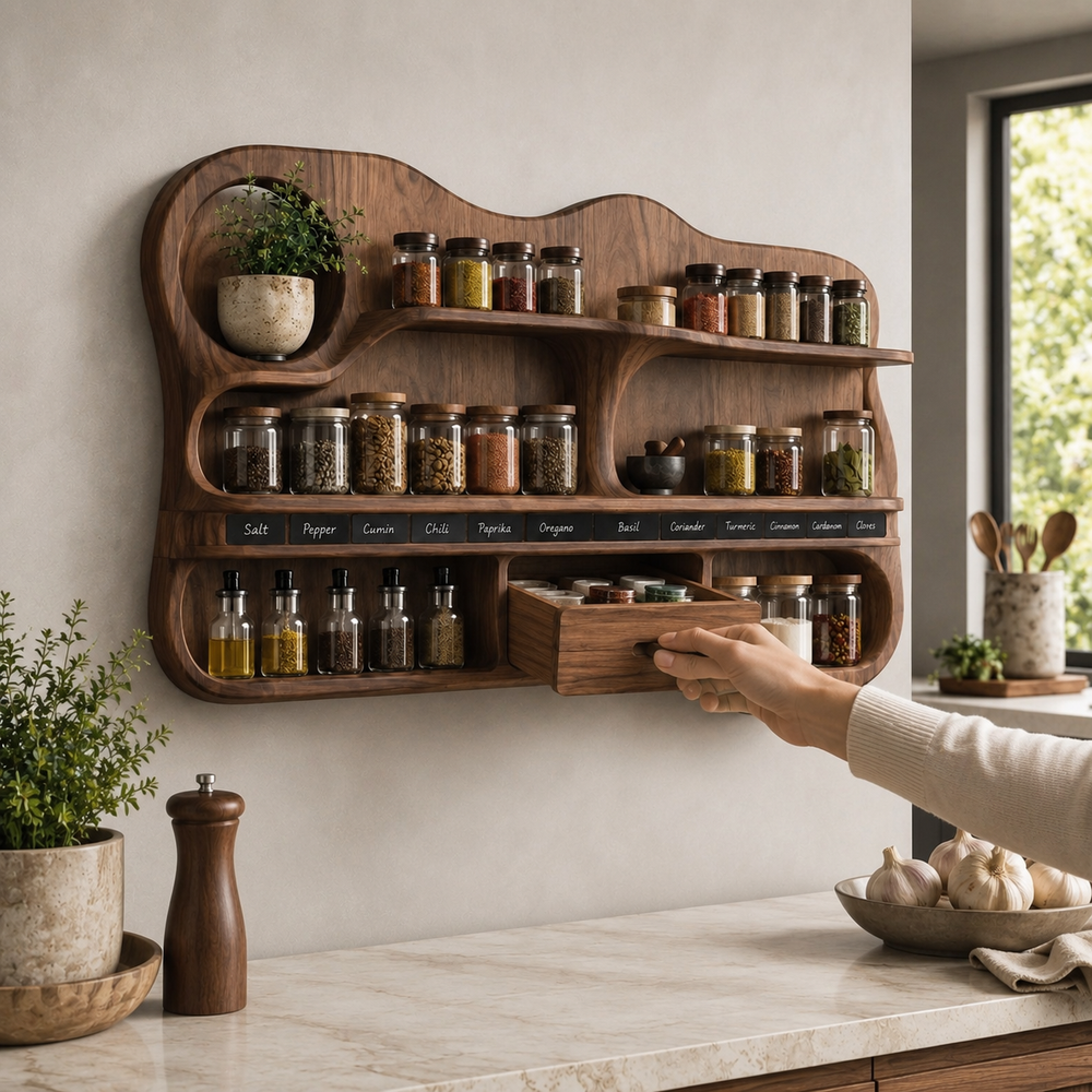 Isla Kitchen Spice Rack Shelves - Design 020 - product image 07