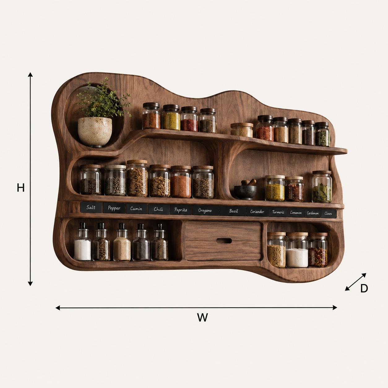 Isla Kitchen Spice Rack Shelves - Design 020 - product image 08