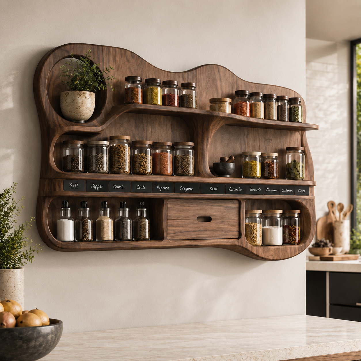 Isla Kitchen Spice Rack Shelves - Design 020 - product image 09