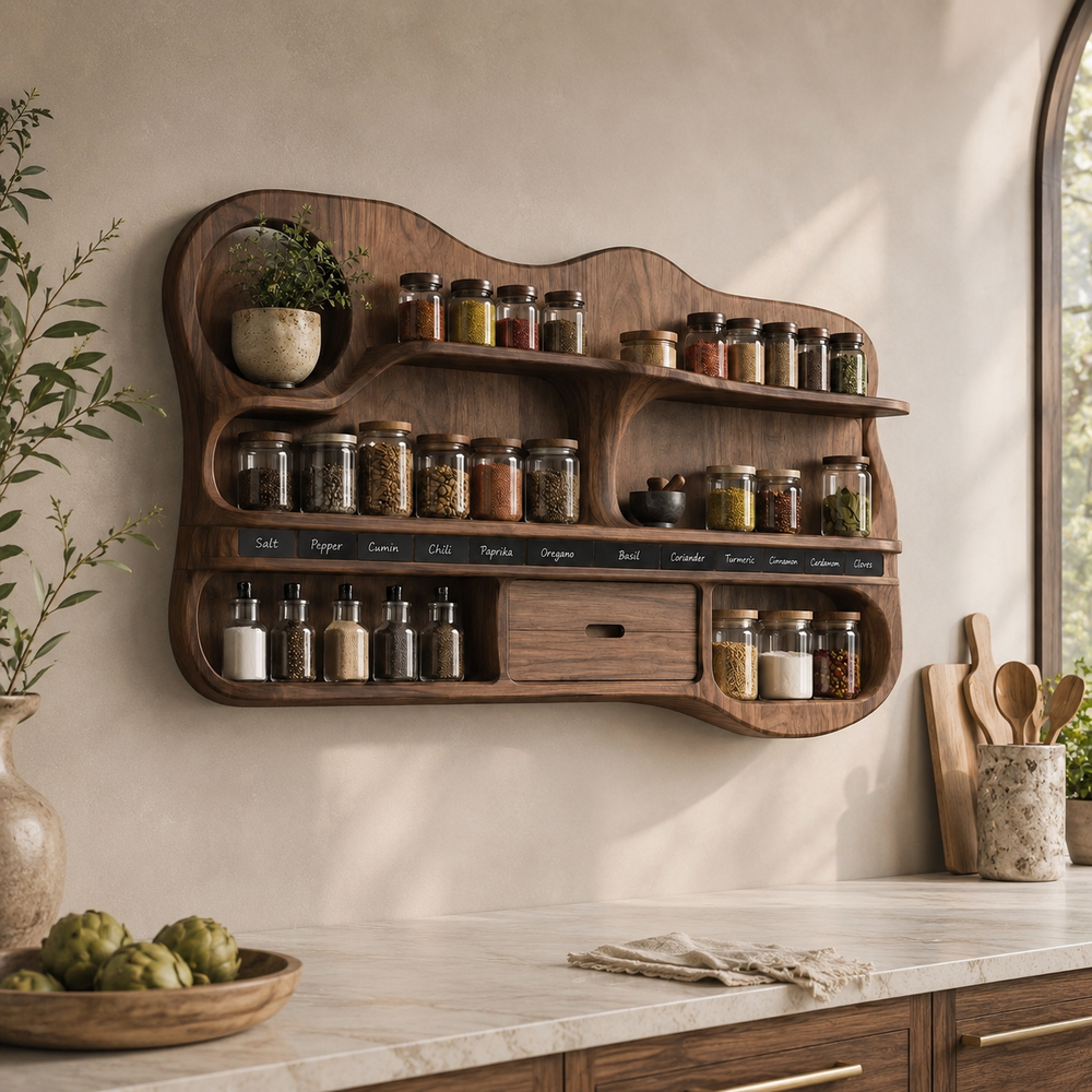 Isla Kitchen Spice Rack Shelves - Design 020 - product image 11