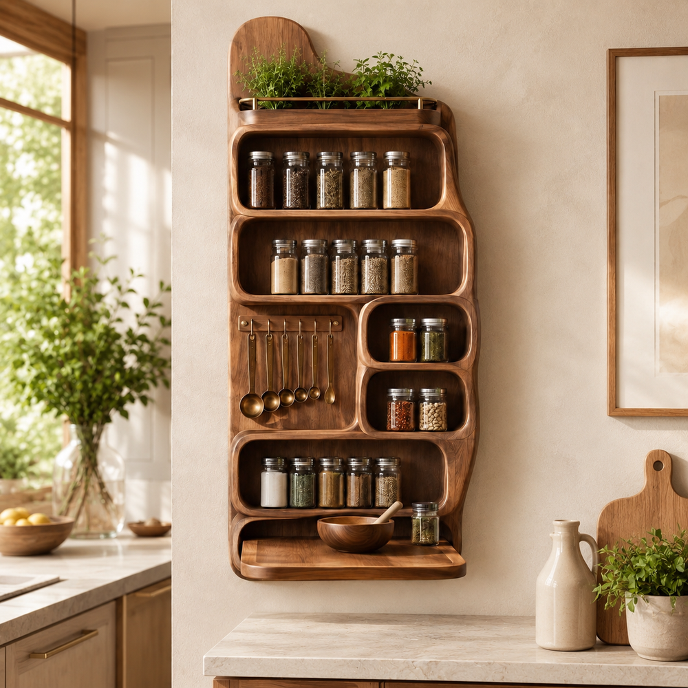 Soren Tall Spice Rack Shelf - Design 021 - product image 02