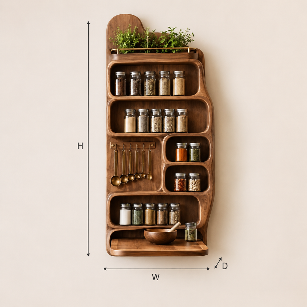 Soren Tall Spice Rack Shelf - Design 021 - product image 08